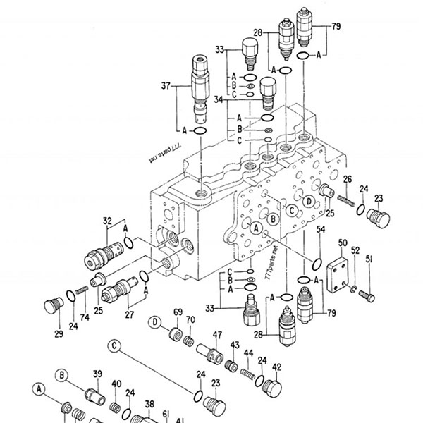 Hitachi EX300-2 гидравликалық басқару клапаны 4314749